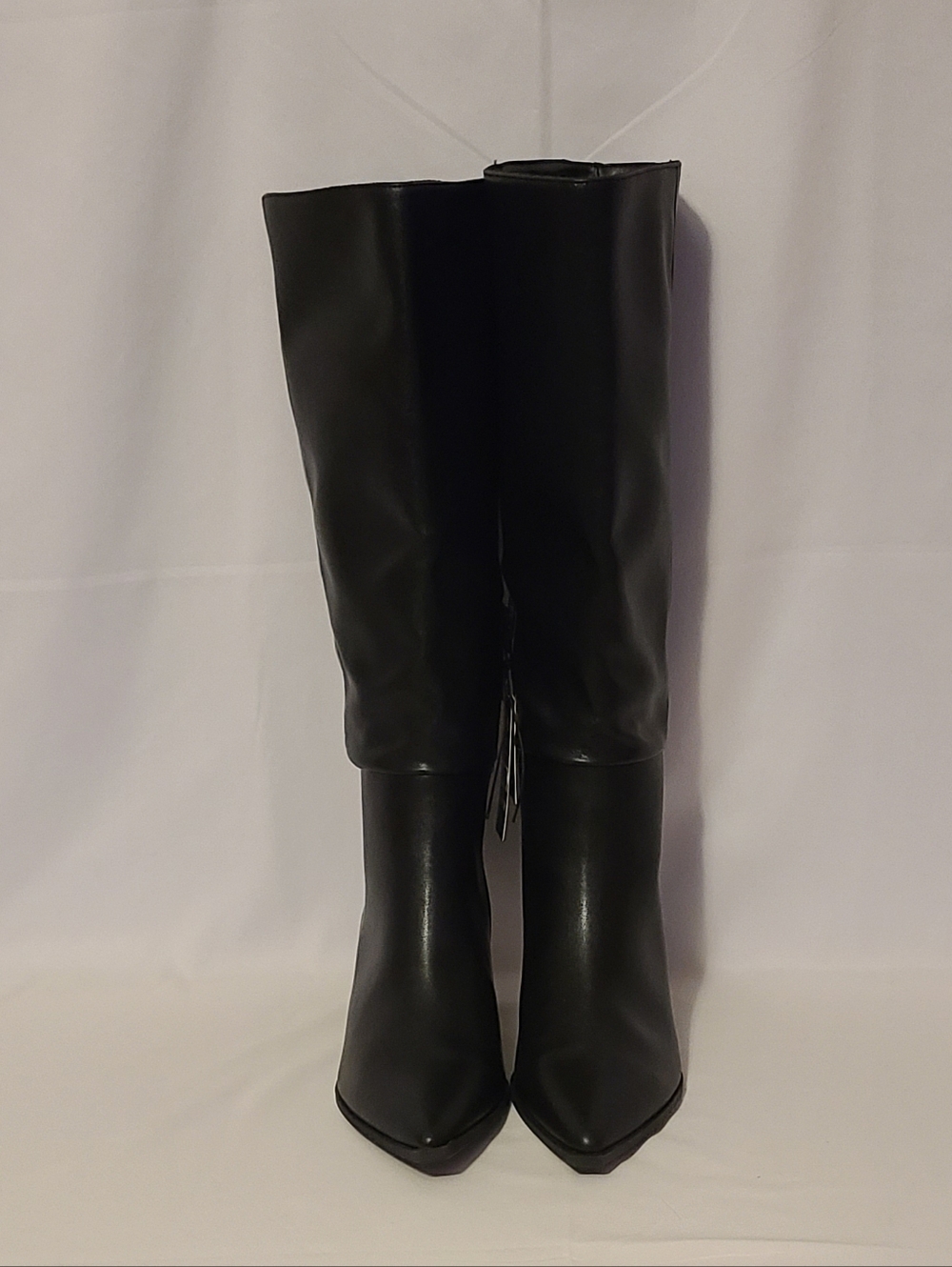 Madden NYC Leather Looking Boots With Small Heel